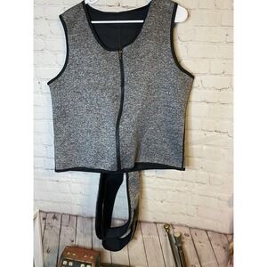 Men Body Shaper Waist Trainer Vest Slimming Shirt Sauna Sweat Vest Compression U